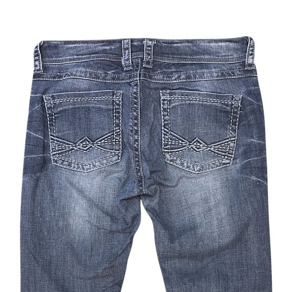 Stetson Womens Classic Bootcut Jean 816 Fit Size 14 XX-Long Distressed Denim - Picture 4 of 8